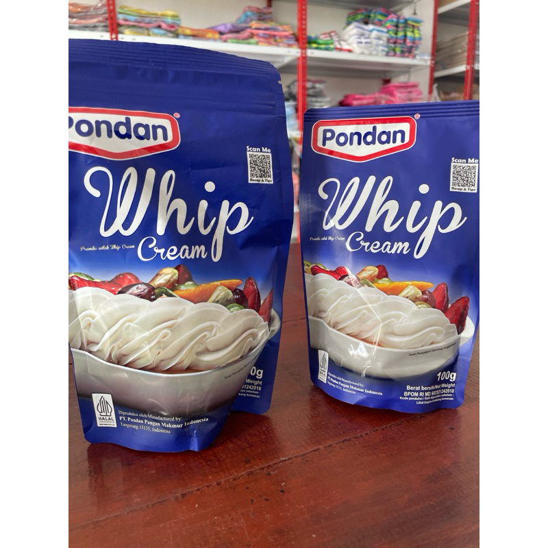 

PONDAN WHIP CREAM 100gr dan 200gr / whip cream / cream