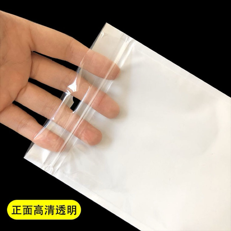 

Delunashop Plastik Packing Klip Plastik Ziplock Putih Susu Kantong kedap udara