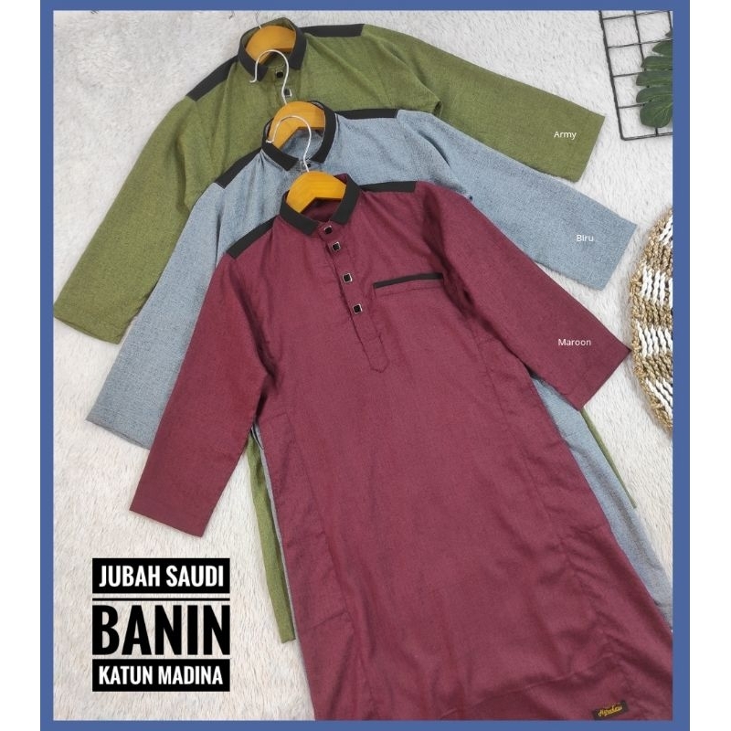 Jubah anak laki-laki/Jubah Saudi Banin Kancing Snap