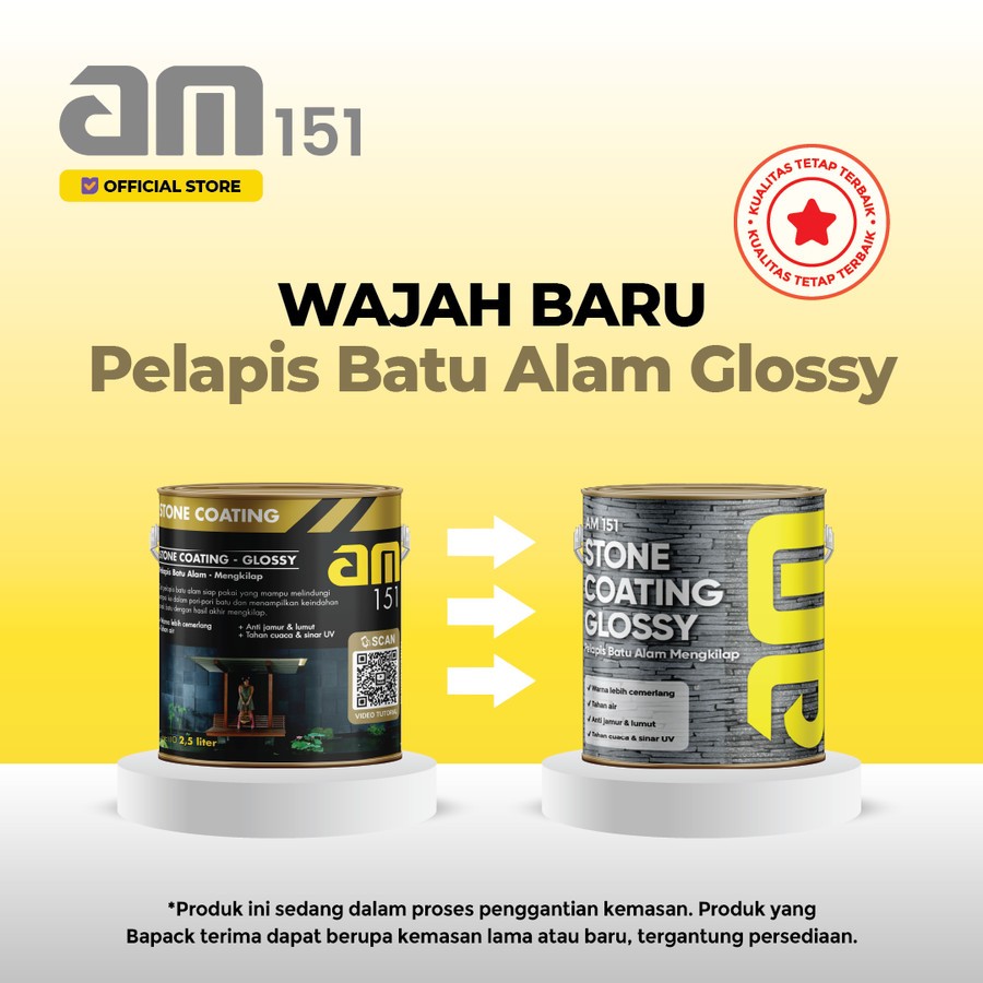 AM 151 - PELINDUNG BATU ALAM MENGKILAP | STONE COATING GLOSSY / 151 stone coating