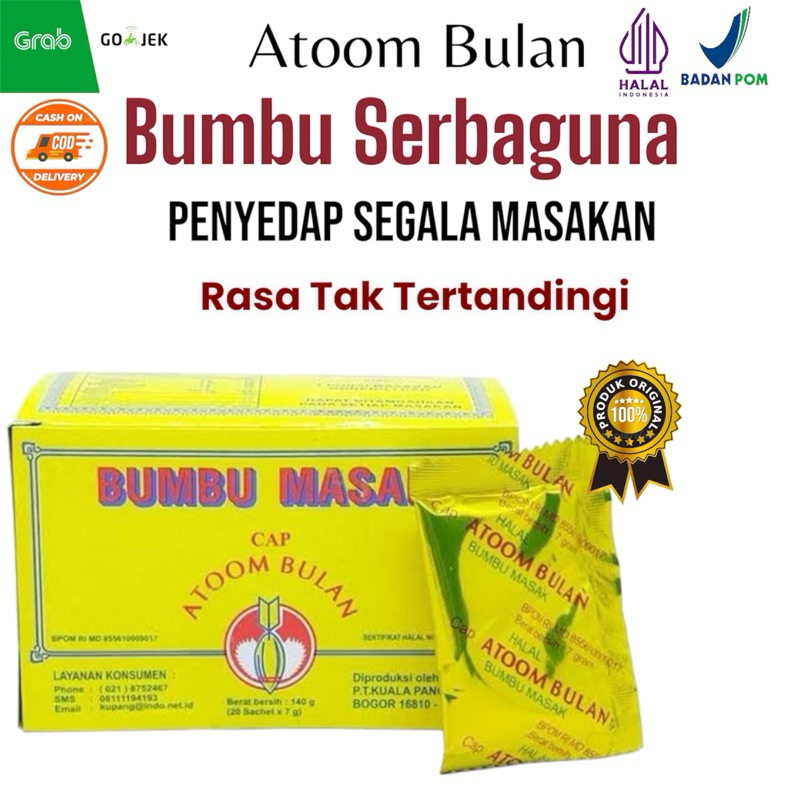 

(COD) 6 Pcs Bumbu masak Cap Atom bulan | Peyedap Rasa Atoom Bulan