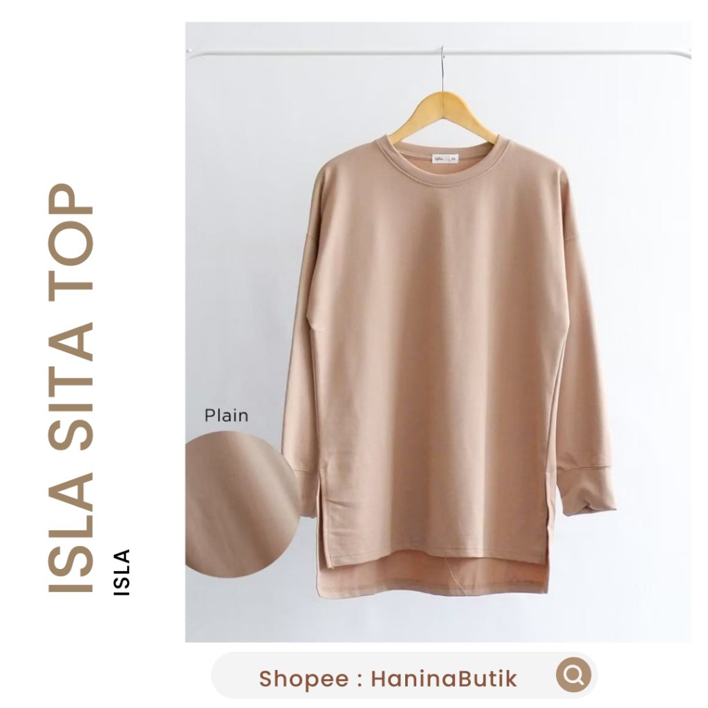 (𝗦𝗜𝗔𝗣 𝗞𝗜𝗥𝗜𝗠) ISLA SITA TOP BASIC OVERSIZED TOP T-SHIRT WANITA KAOS POLOS PLAIN VELVET XXL | KAOS OVE