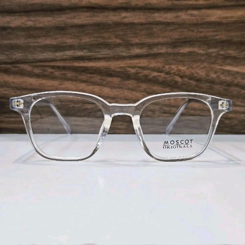 frame kacamata pria wanita kotak moscot 117 transparan bening