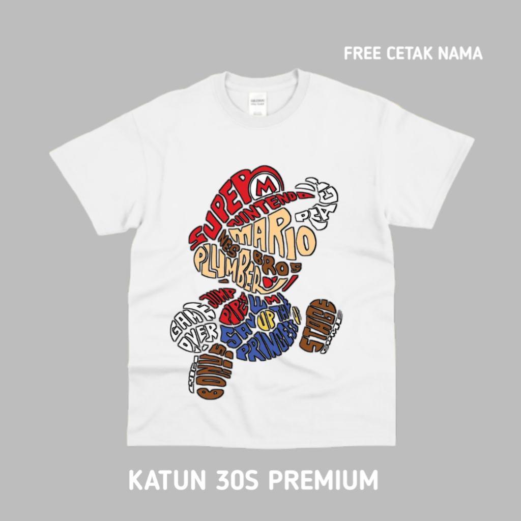 KAOS ANAK SUPER MARIO BROSS PLUMBER