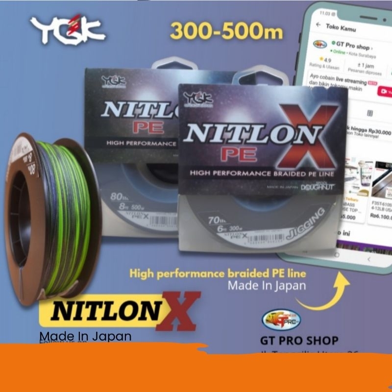YGK NITLON BRAID PE LINE / LINE JIGGING
