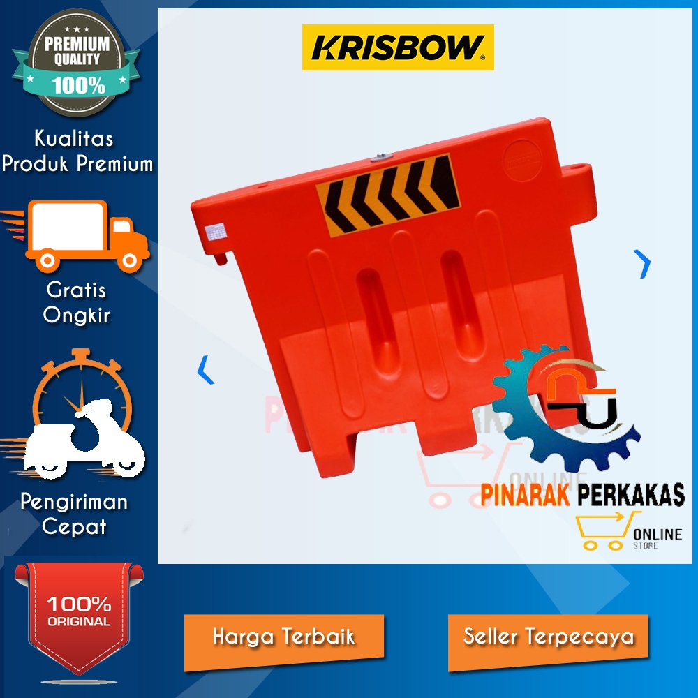 KRISBOW PE SRWB100 Pembatas Jalan Isi Air | Water Barrier | 300 Liter