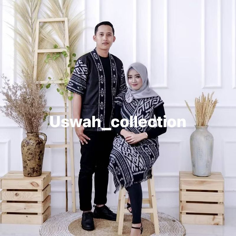 READY - Set couple tenun - Baju couple - Baju tenun - kimono tenun - dress tenun