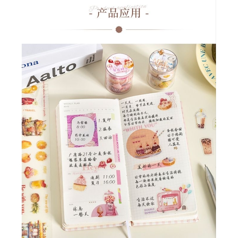 

(Crafty And Stuff) Sticker Roll Bahan PET Stiker Jurnal Stiker Bookscrapping Stiker Dekorasi DIY