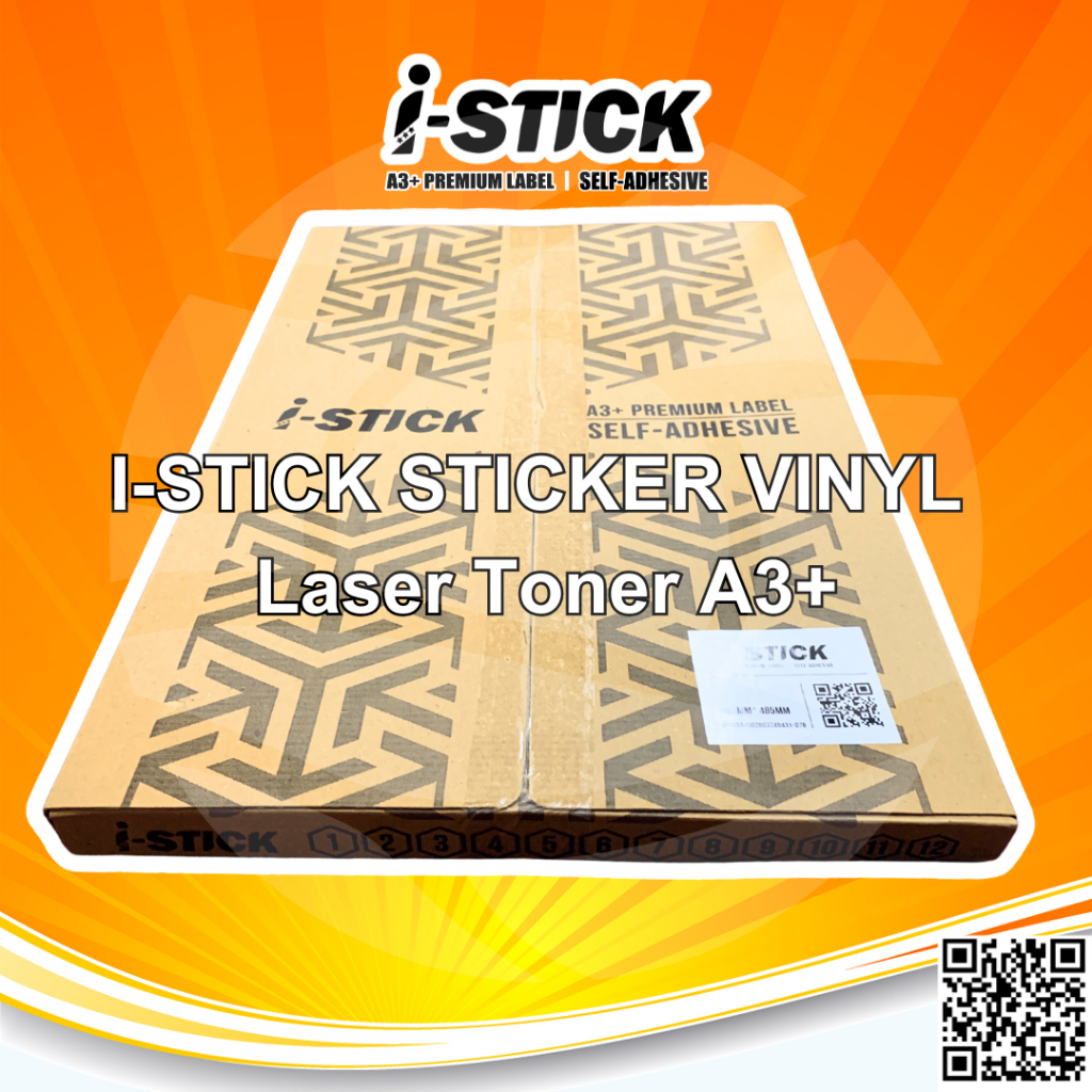 

i Stick Stiker Vinyl A3+ Stiker Digital Print Laser Toner Label Kemasan Anti Air - Pack