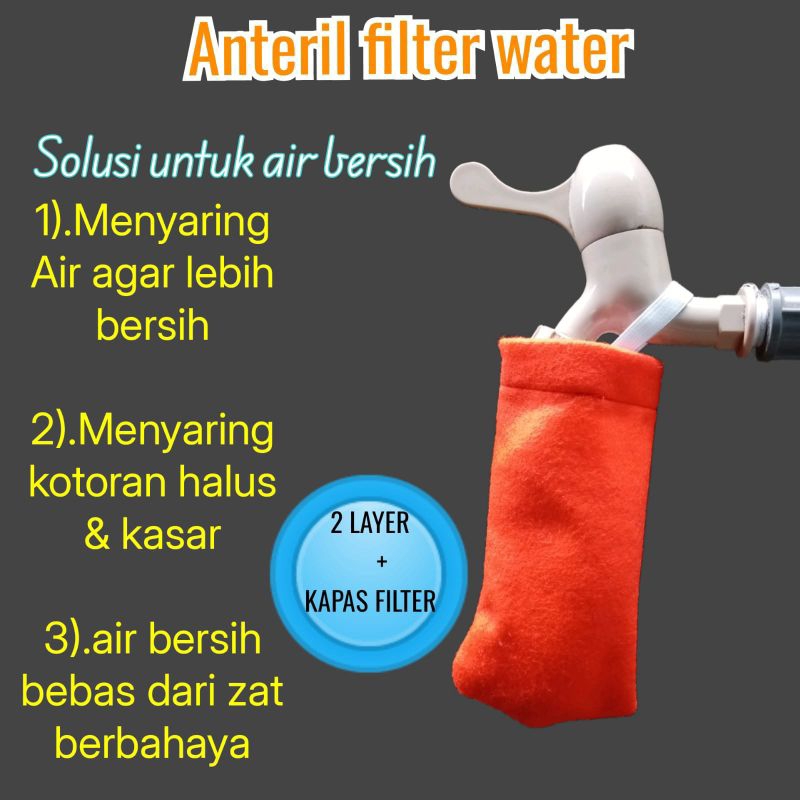 Saringan air keran penjernih air + kapas filter,saringan air sumur yang kuning dan bau