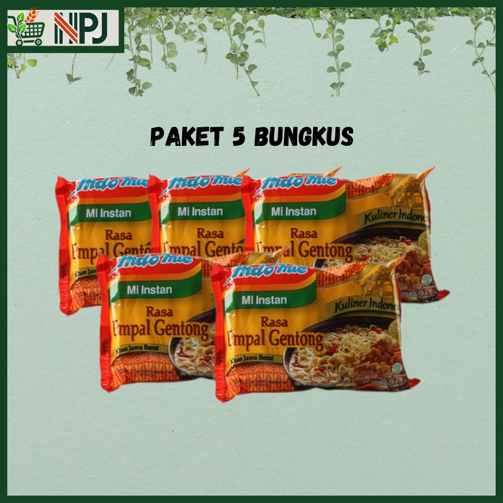 

Paket Indomie Kuah Rasa Empal Gentong Ijo – Mi Instan Kuah Khas Cirebon – Isi 5pcs / 20pcs