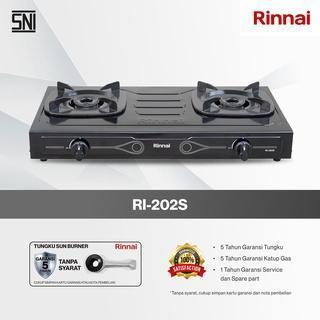 RINNAI KOMPOR RI 202S / RI-202S / RI202 S / RI 202 S (2 TUNGKU) GARANSI RESMI - RINNAI RI 202S