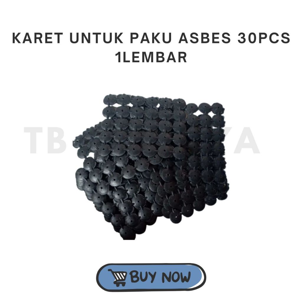 Karet Paku Seng Hitam Karet Seal Paku Asbes Atap Anti Bocor 30 pcs Per Lembar