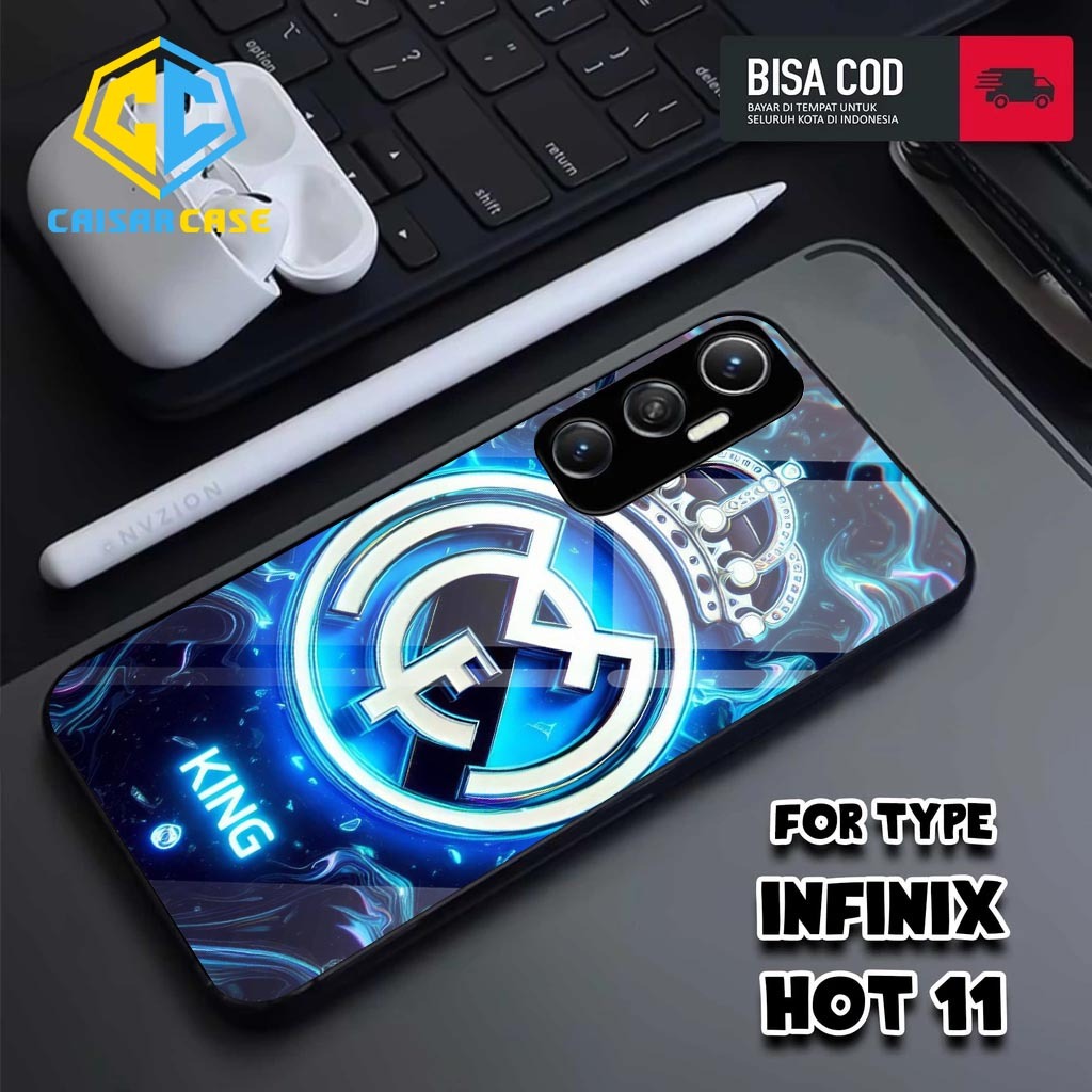 Case INFINIX HOT 11 [ Real Madrid C.F. ] Softcase Kilau INFINIX HOT 11 Case Casing Hp INFINIX HOT 11