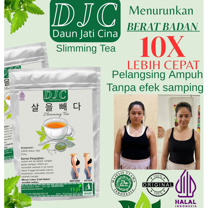 Teh Hijau Diet Pelangsing Teh Celup Daun Jati Cina Teh Pelangsing Herbal