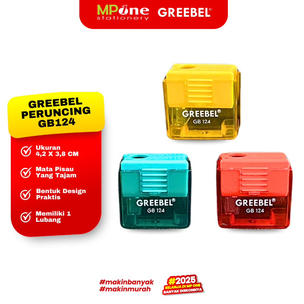 

(1 PCS) Greebel Peruncing 1 Lubang GB124 / Rautan Pensil GB124 GREEBEL