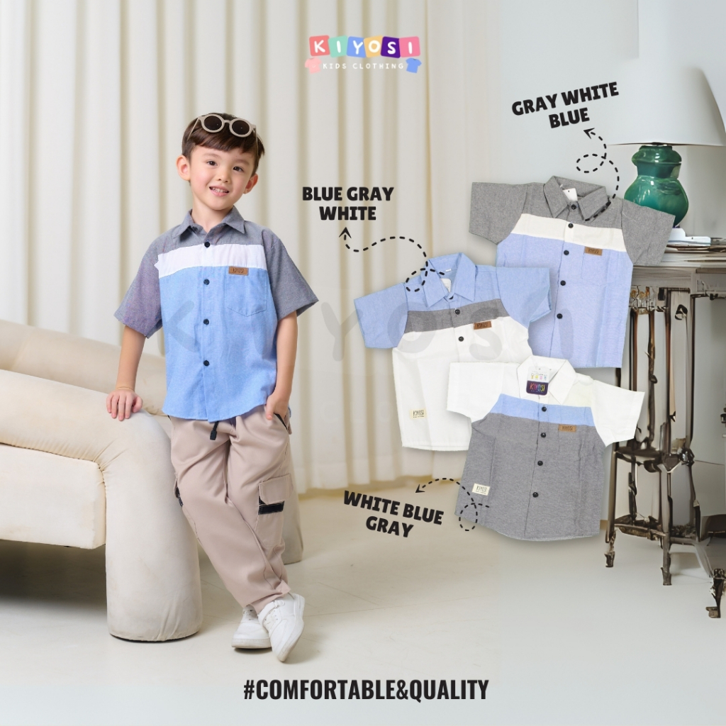 KIYOSI Kemeja Oxford MIX Anak Kemeja Anak Best Seller 0-6 Tahun