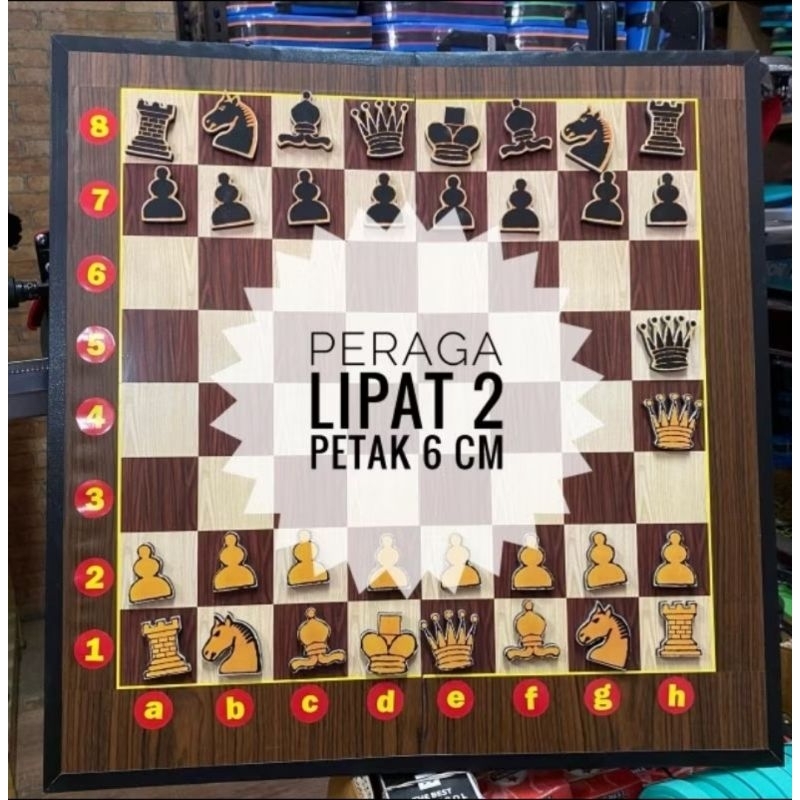 chess set papan catur peraga magnet besar cocok untuk berlatih teori