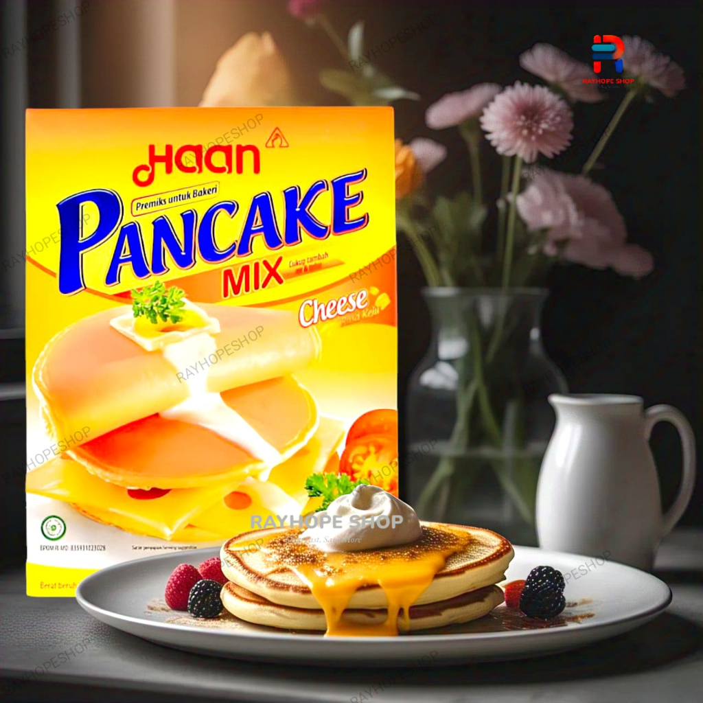 

PROMO HAAN Pancake Panekuk Pan Cake Tepung Premix Instan Instant Flour Premiks Rasa Keju Cheese Flavor 150gr 150 gr gram Murah Termurah Usaha Kekinian Viral Ide Jualan UMKM Horeca Horeka Bakery Dessert Sarapan Praktis Cukup Tambah Telur Bahan Baking Asli
