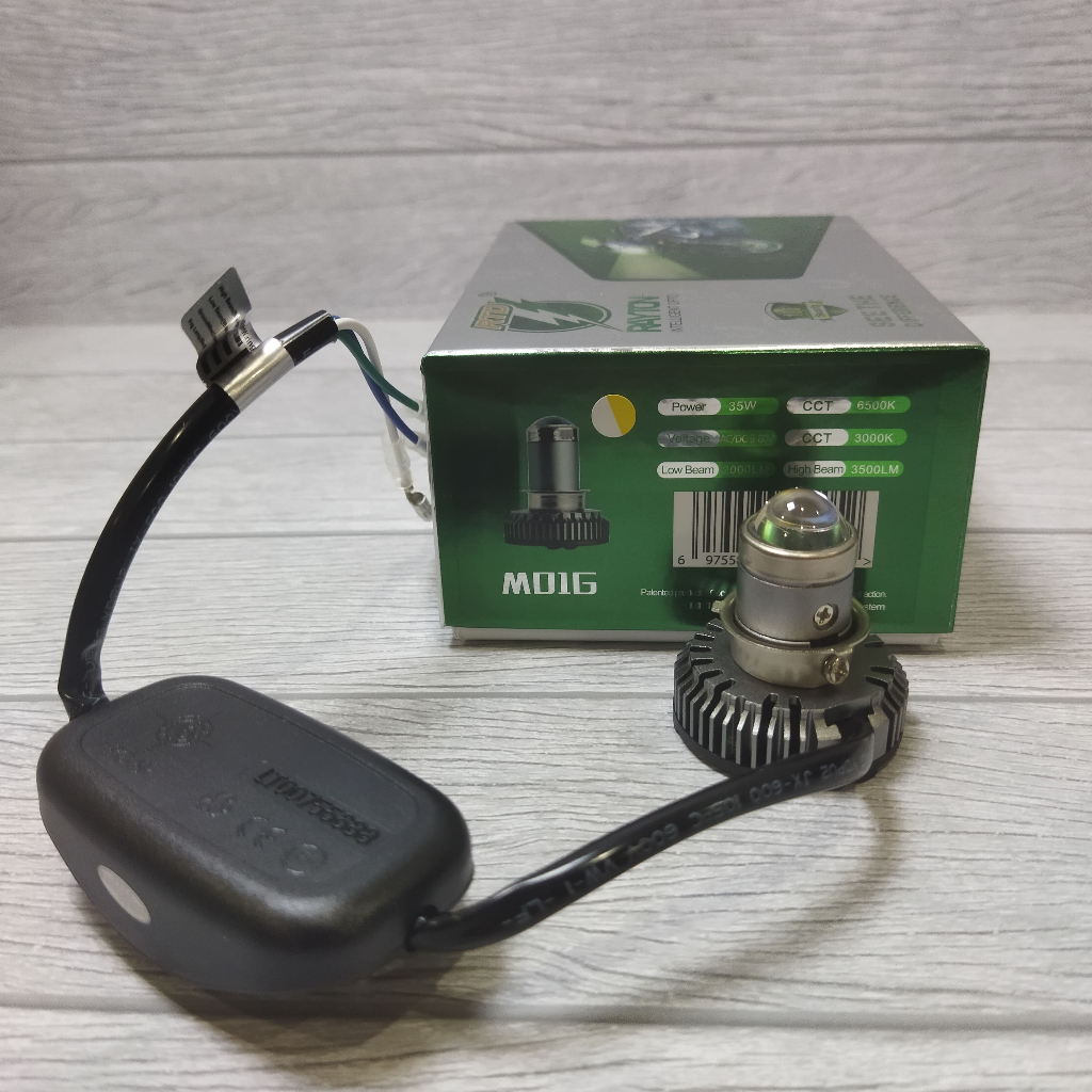 RTD Rayton Lampu Utama / Lampu Depan Motor LED M01G dengan Cahaya Lampu Kotak Bohlam Depan LED Kipas