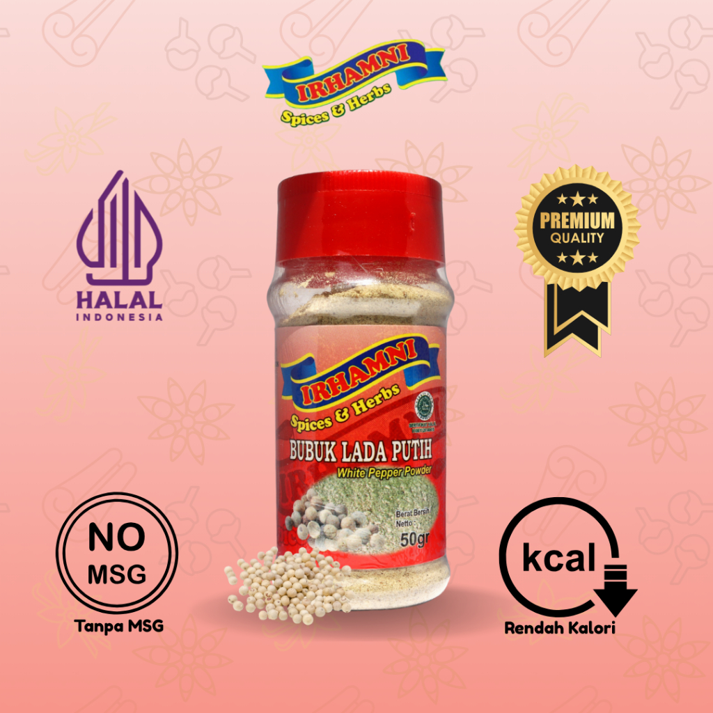 

Irhamni White Pepper Powder / Bubuk Lada Putih 50 gr - Rempah