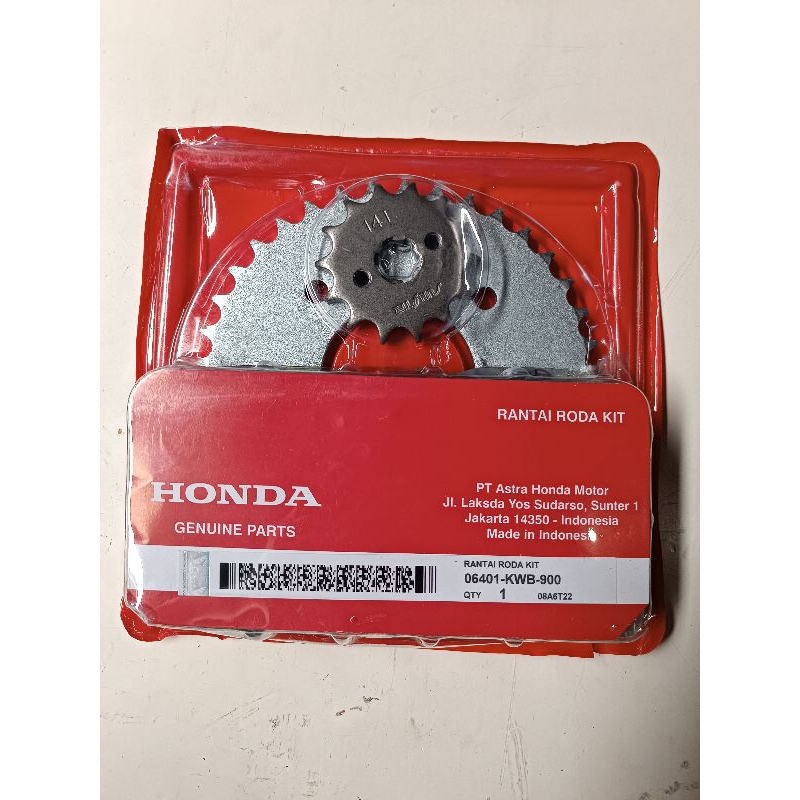 GEAR SET RANTAI 14T/106L REVO ABS110,BLADE 2008-2011 KWB