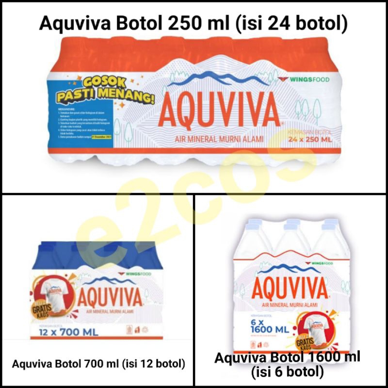 

Air Mineral AQUVIVA 250 ml 700 ml 1600 ml