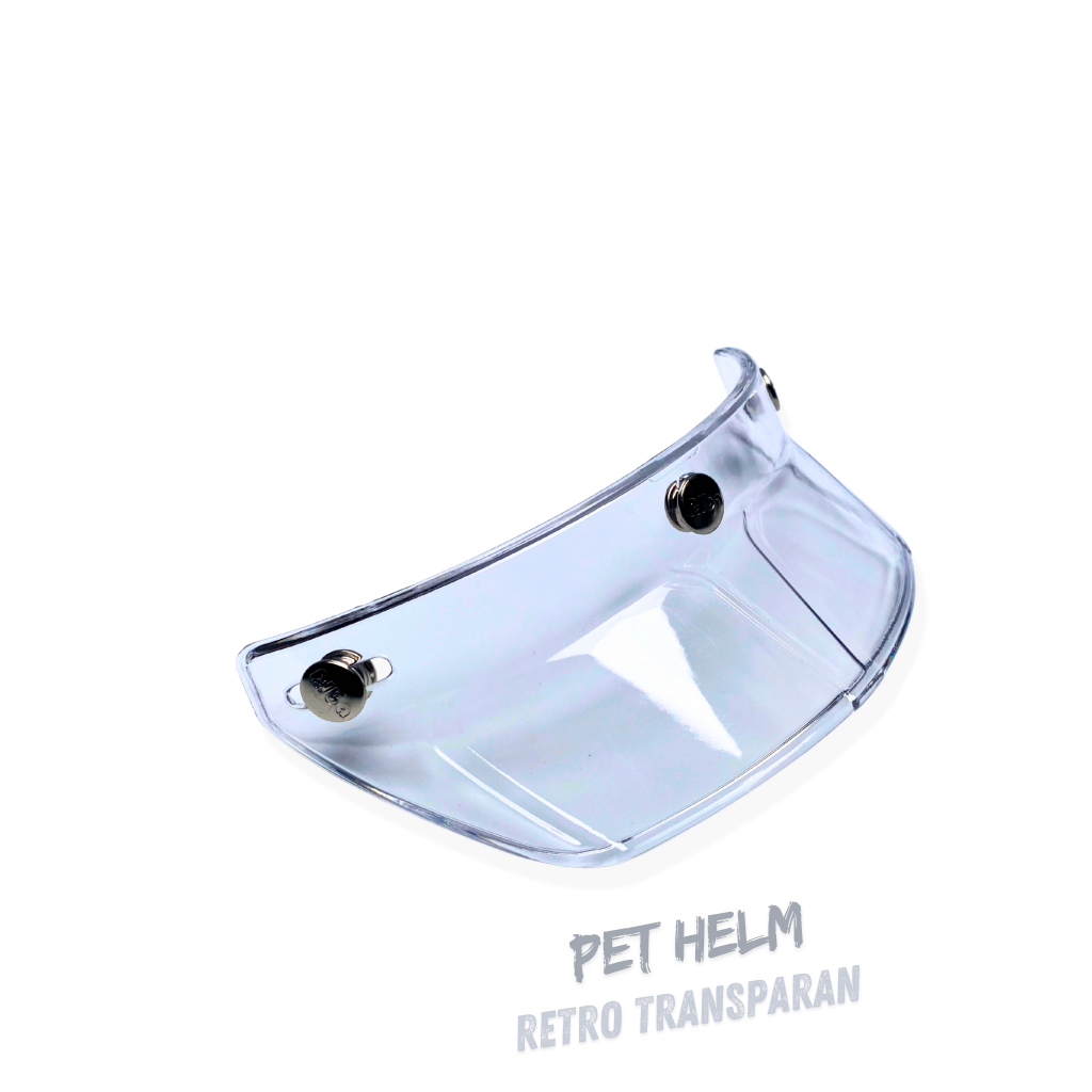 Pet Helm Retro bening transparan slimhead