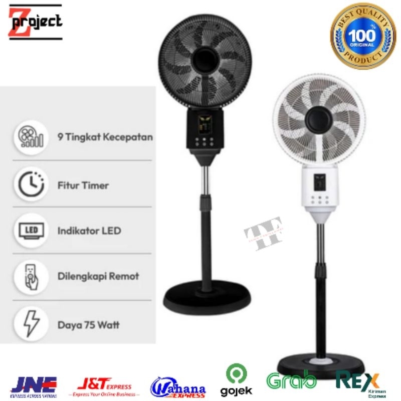 KRISBOW 16 Inci KIPAS ANGIN BERDIRI UAP 75 WATT DENGAN REMOTE / Kipas Uap krisbow / Kipas Angin Peny
