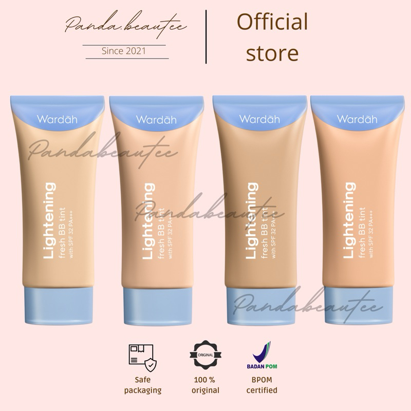 WARDAH BB Tint 15 ml | 30ml  Lightening Fresh BB Tint  - Base Makeup Super Ringan yang Diformulasika