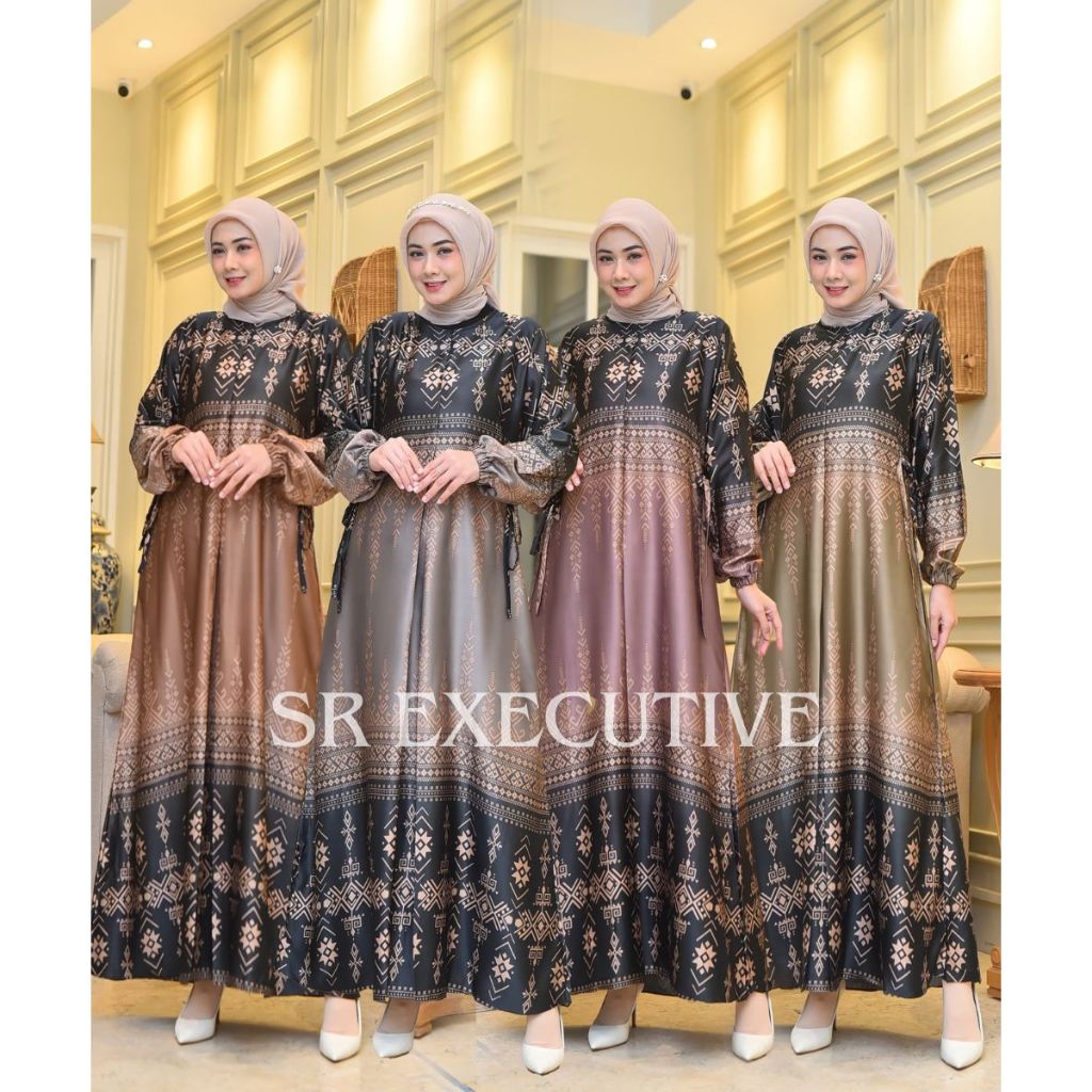 Dress SYAMEERA Bahan Silk Premium Gamis Motif Elegan silk Premium Gamis Pesta
