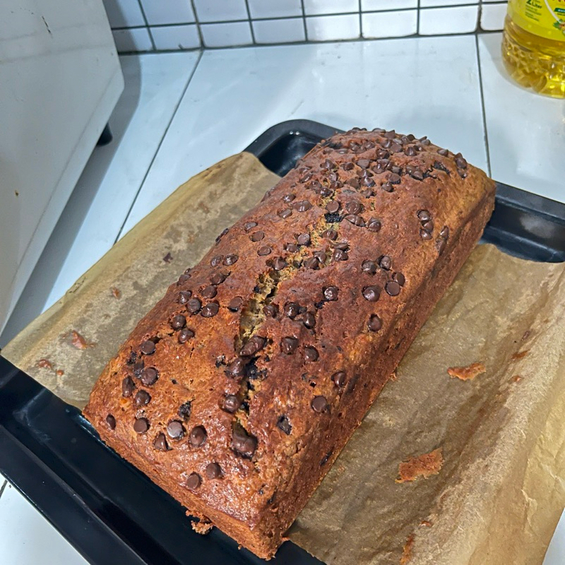 

PO banana choco bread bolu pisang cokelat. dikirim h+1 pemesanan