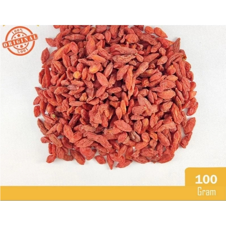 

Premium Gojiberry Goujiberry Kici NingXia 100Gram Untuk Kesehatan Mata Stamina