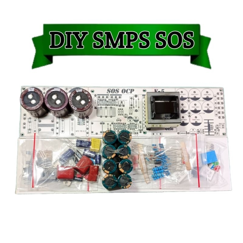 DIY smps sos 20a daya 2500w tinggal solder full komponen original CT 45v 55v 65v 75v 80v 90v Anti ko