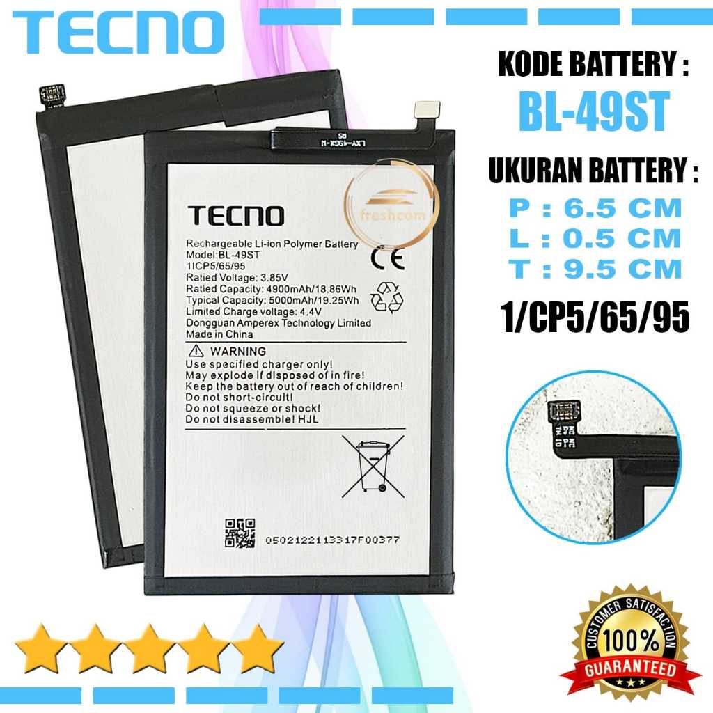 Baterai Tecno Spark 10 Pro Spark 10 Spark 10C 5G NFC KI5Q Tecno spark 20C KI7 BL 49ST