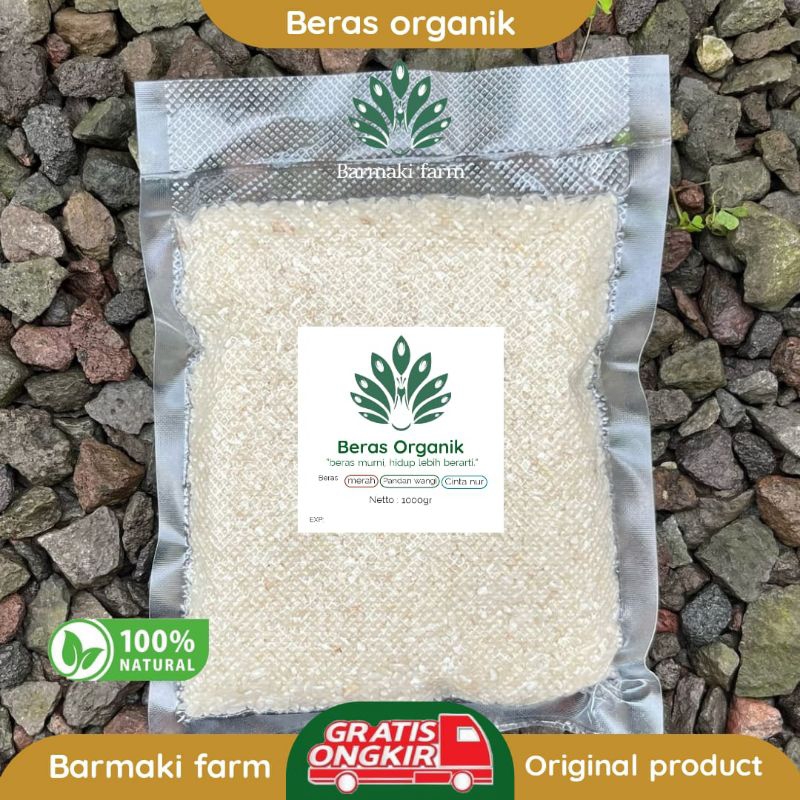 

beras organik pandan wangi, cinta nur beras merah