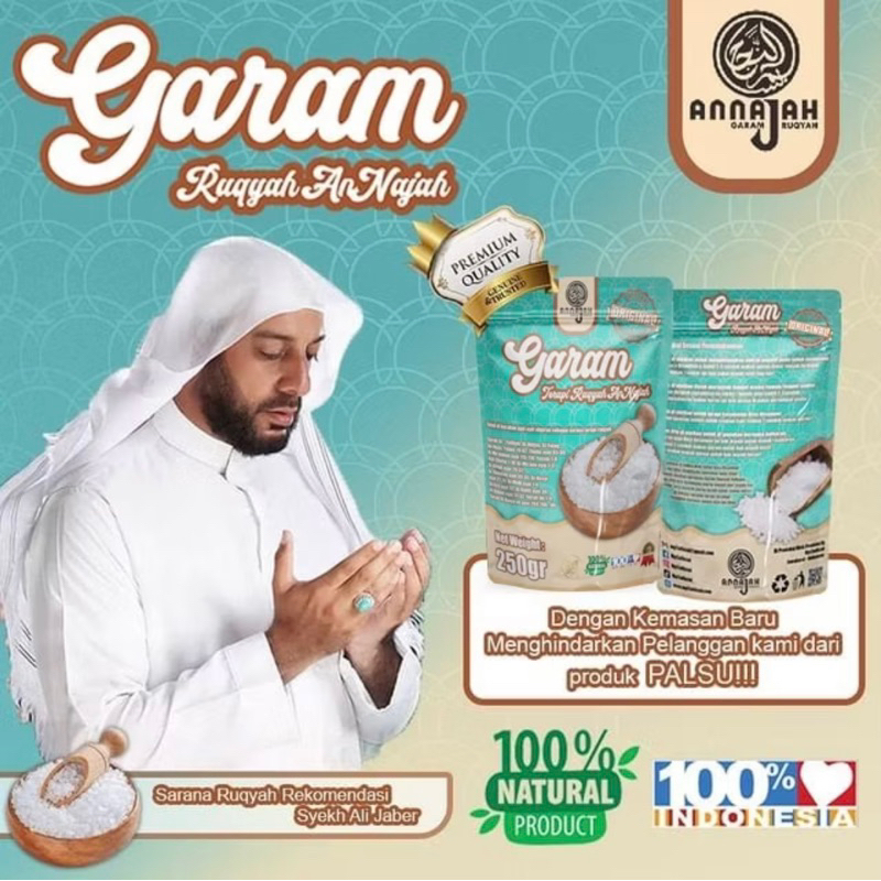 

Garam Ruqyah AnNajah - Solusi hilangkan energi negatif rumah/lokasi usaha ,sulit jodoh, sakit ain non medis, ser!ng s!al , Terapi Rukiah Untuk Kesehatan, promil, gatal2 , malas ibadah, anak bandel dll - Original By Mg17official 250gr