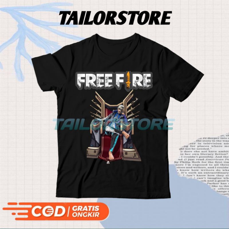 (BISA COD) Setelan Fashion Kaos Anak Laki-laki FF FREE FIRE EMOTE DUDUK SG OPM 2JT LEGENDARY-Unisex 