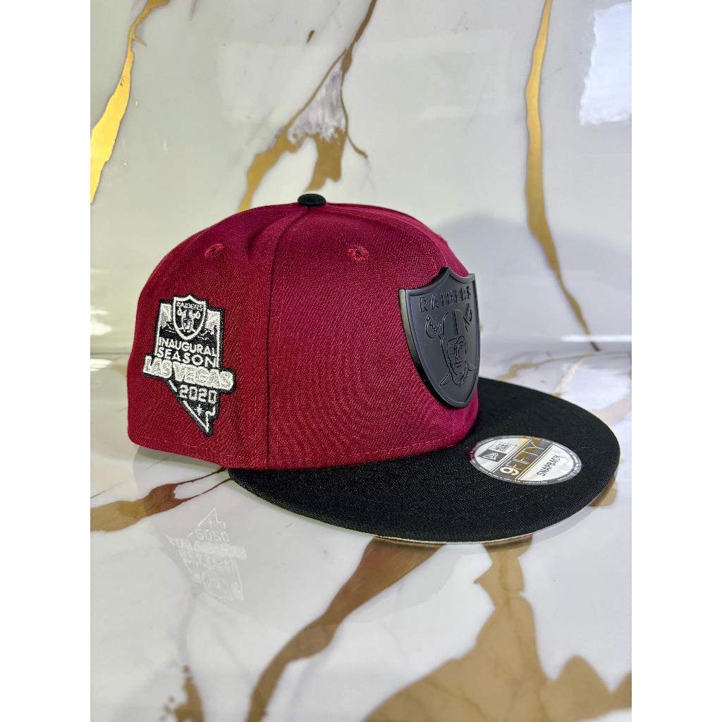Topi New Era Las Vegas Raiders Burgundy 2020 Inaugural Season Metal Badge 9Fifty Snapback Original