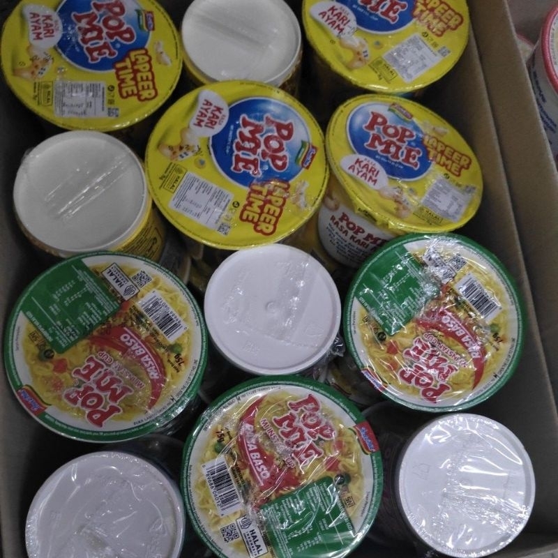 

POP MIE 75 GRAM ( 1 PCS/BUNGKUS ) KARI AYAM,SOTO, AYAM