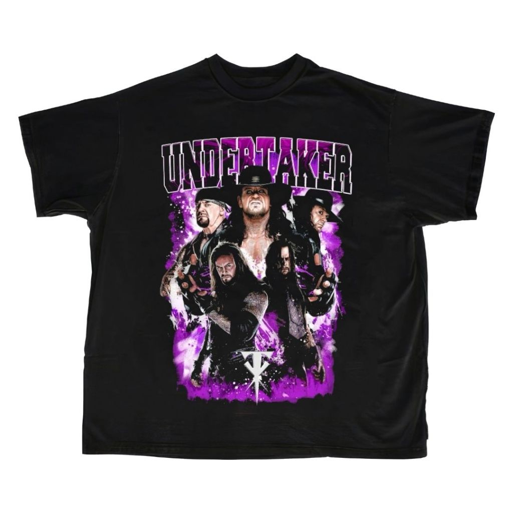 Mad Be Happy "Undertaker" Oversized T-Shirt | Black | Kaos Oversize | Vintage | Atasan | WWE