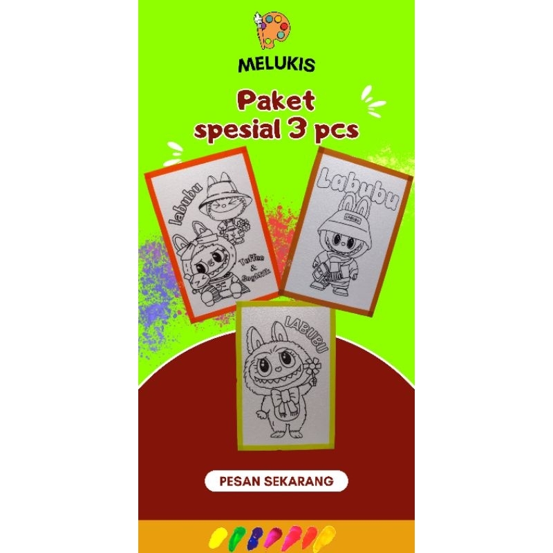 

STEROFOAM LUKIS PAKET 3 PCS UKURAN 33x50 LIST LAKBAN / GABUS / STEROFOAM MEWARNAI