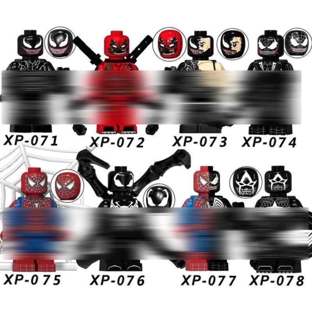 KT1010 SPIDERMAN VENOM DEADPOOL Action Figure Brick Mainan Edukasi DIY