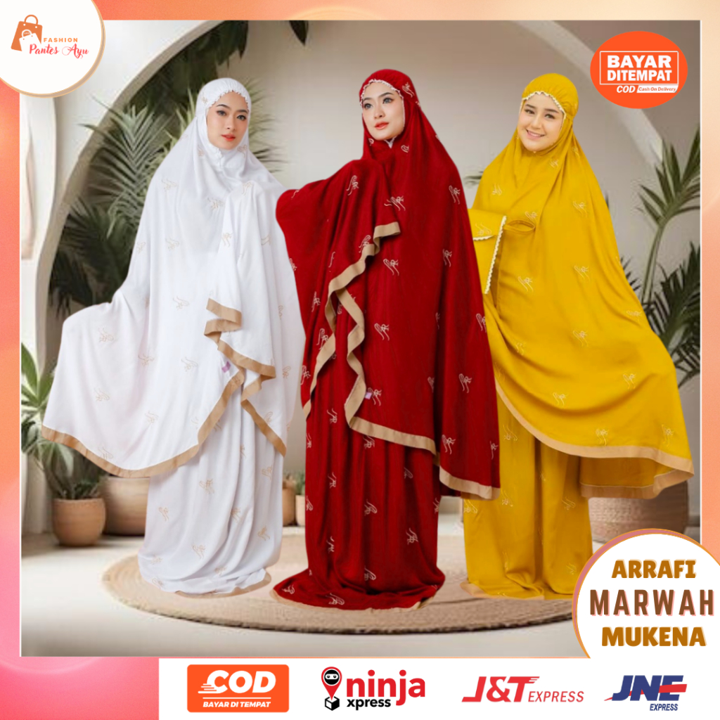 Telekung Mukena Rukuh Mukenah Mewah Size Dewasa Jumbo Premiun Mukena Marwah Arrafi