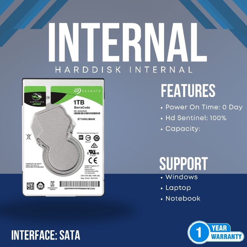 1TB HARDDISK LAPTOP 2.5 Inch