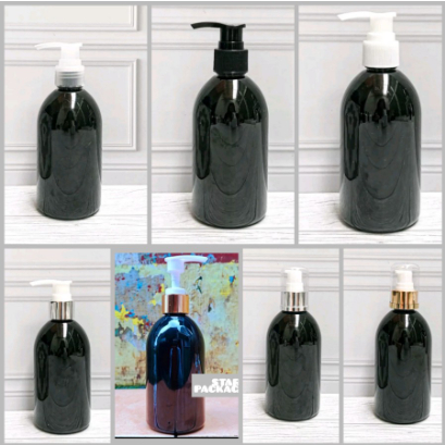 Botol Pump 250ml Hitam OVAL 250ml Hitam Botol Pump 250ml Oval