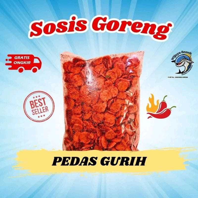 

SOSIS GORENG PEDAS ATAU SOSRENG SNACK PEDAS MURAH KEMASAN 500GRAM