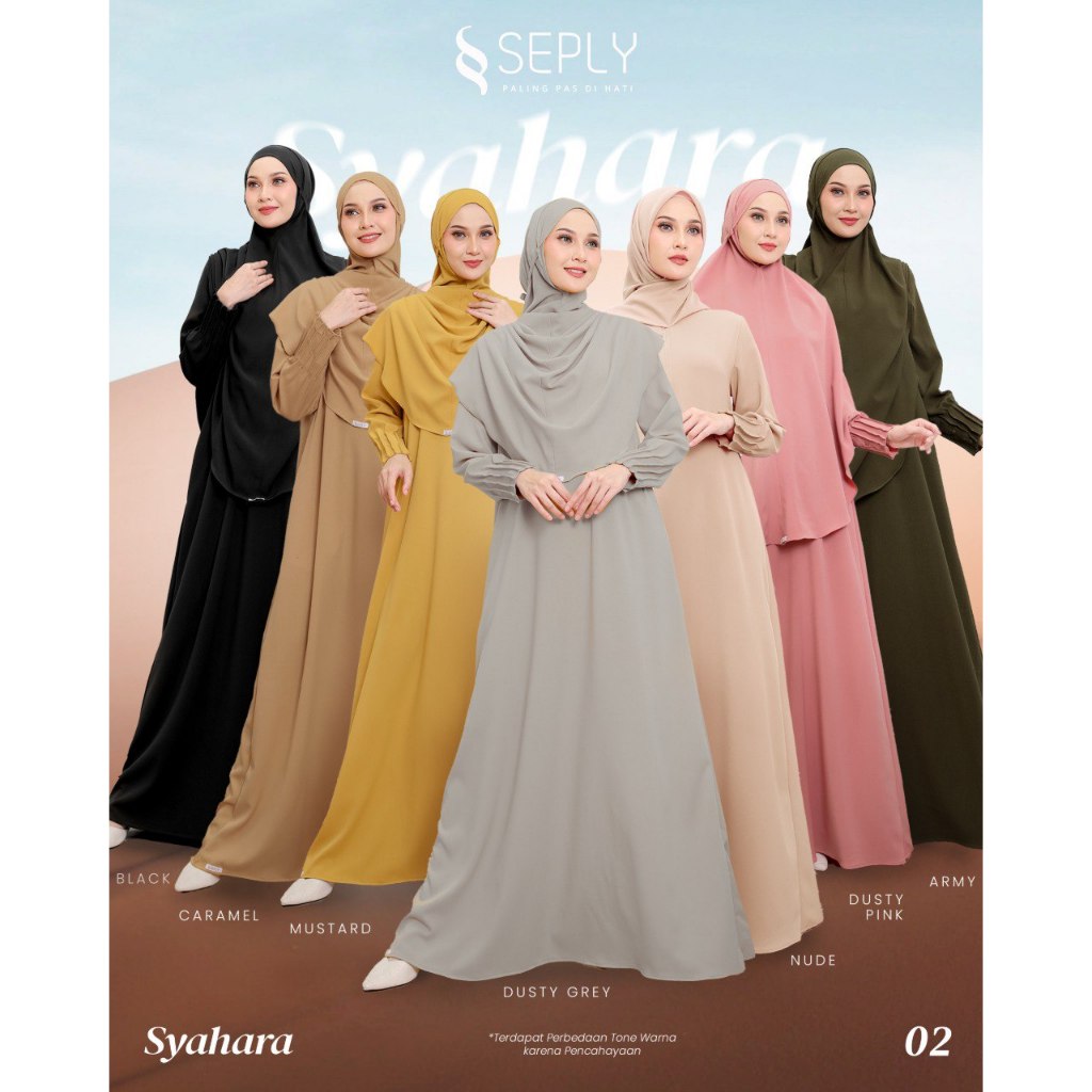 GAMIS SEPLY ONE SET HIJAB SYAHARA 02 GAMIS ONE SET HIJAB