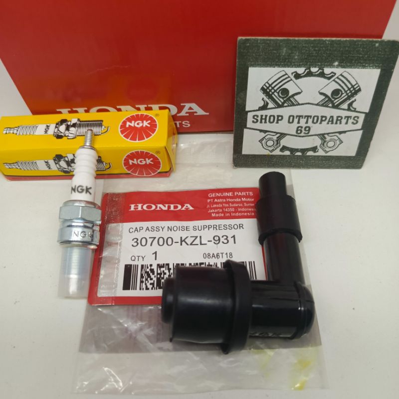 TUTUP BUSI + BUSI KZL HONDA BEAT FI, SCOOPY FI, SPACY FI ASLI ORIGINAL