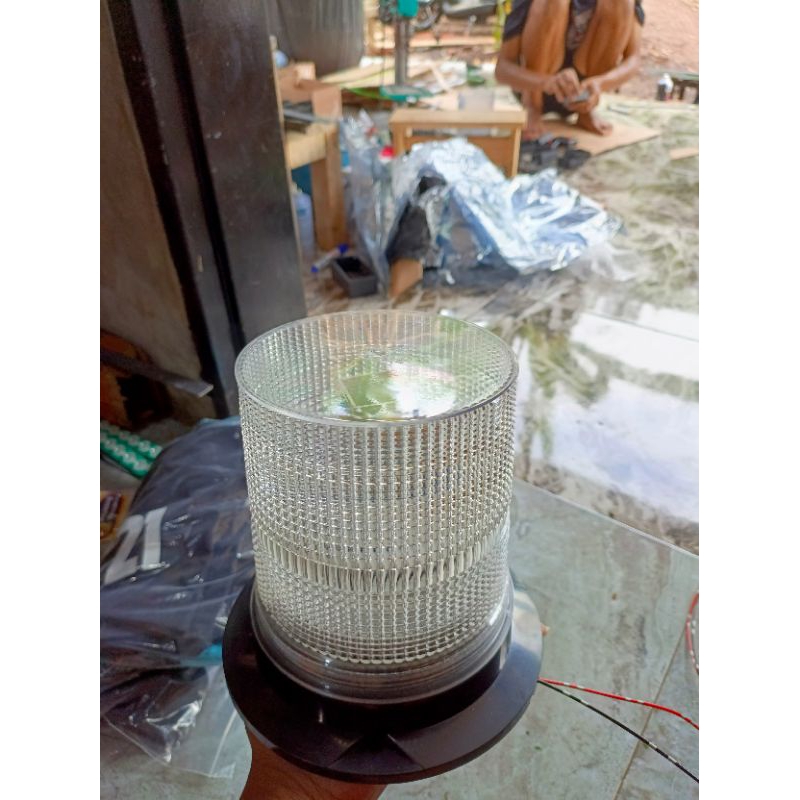 LAMPU ROTARY BLITZ PESAWAT TOPLES JUMBO KEDIP 1X KECEPATAN KEDIP BISA DI ATUR 12V dan 24V car